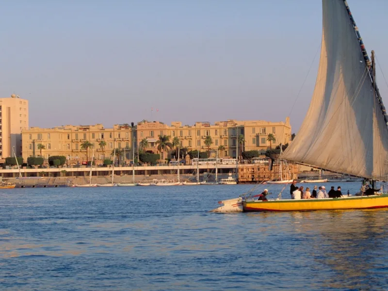 Felucca Sailinn Boat on the Nile, Luxor